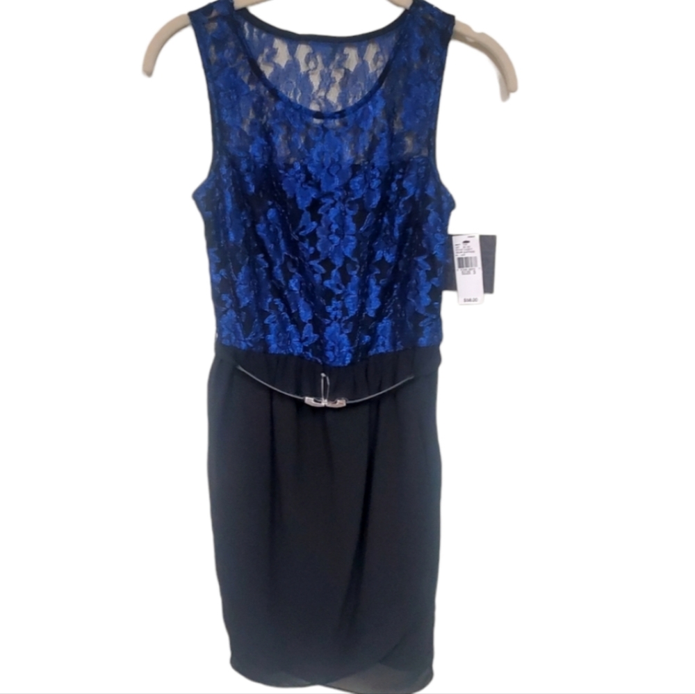 Iz Byer NWT Junior prom/party dress  blue lace size 3